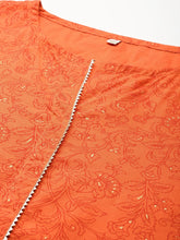 Plus Size Floral Printed Gotta Patti Pure Cotton Kurta Set-AP-AHKUPZDU-COMBO-928